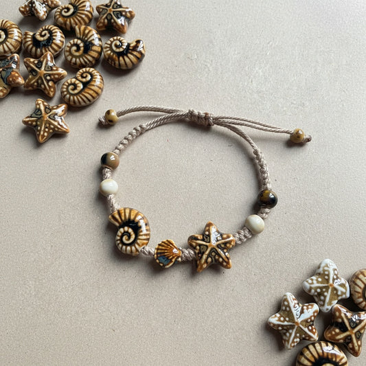 Ocean Breeze Ceramic Charm Bracelet